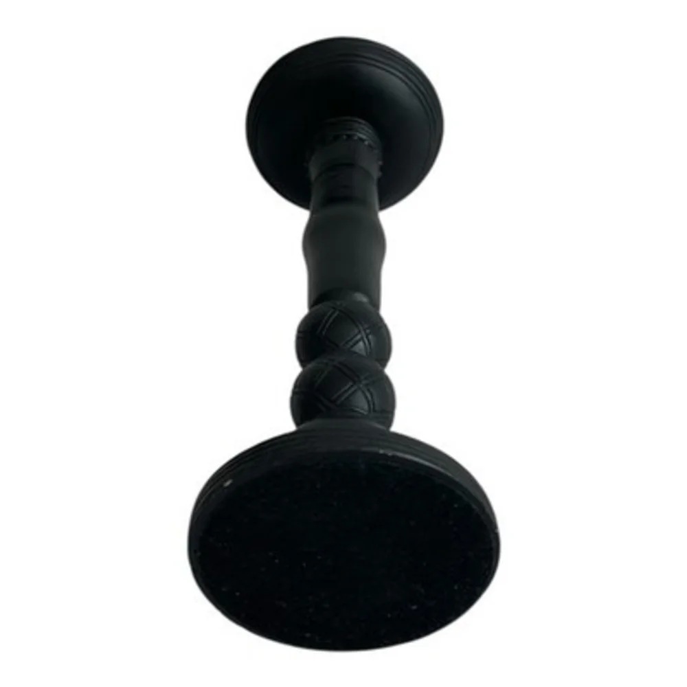 Black Ceramic Pillar Candle Holder Turned Column Design 10in VG  Elegant